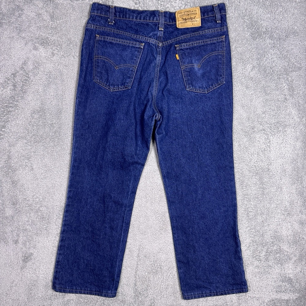 Levi's 20517-0217 Orange Tab Jeans Mens 36x27 Denim USA Made 1988 Talon - Picture 4 of 15